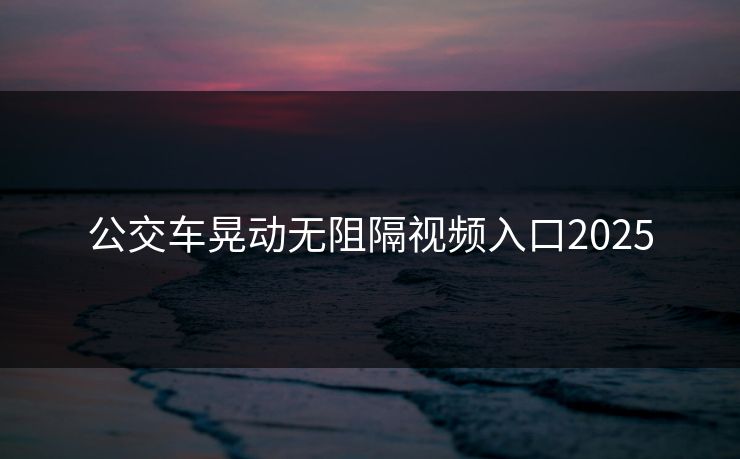 公交车晃动无阻隔视频入口2025 公交车晃动无阻隔视频入口2025