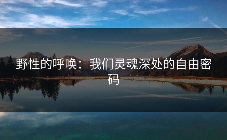 野性的呼唤：我们灵魂深处的自由密码