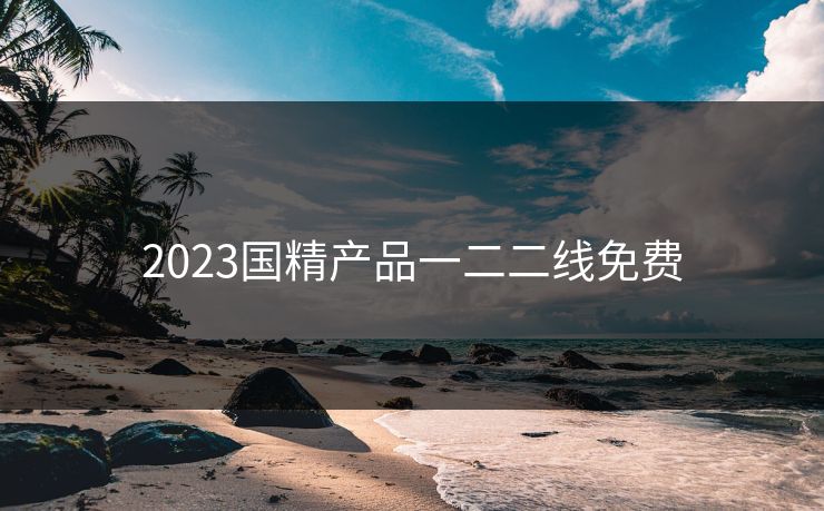 2023国精产品一二二线免费